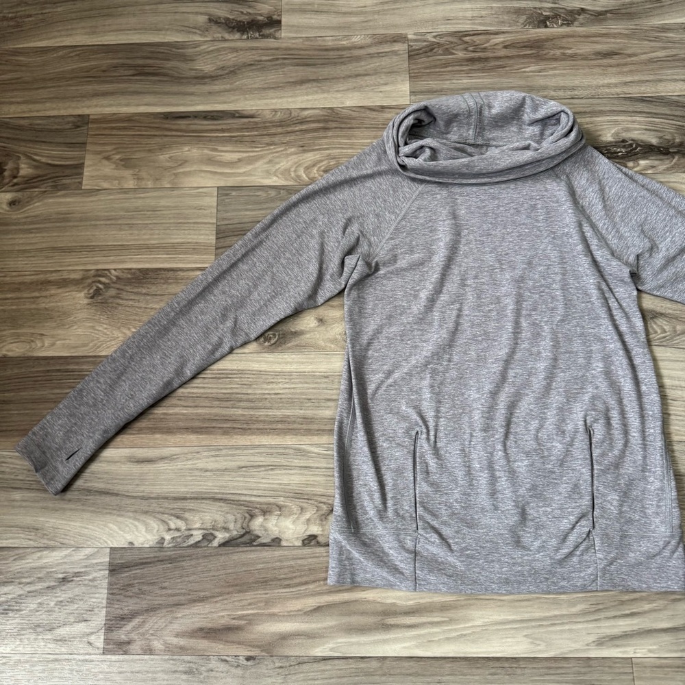 Lululemon Make a Move Long Sleeve Cowl Neck Pullover Heathered Gray - Picture 3 of 11